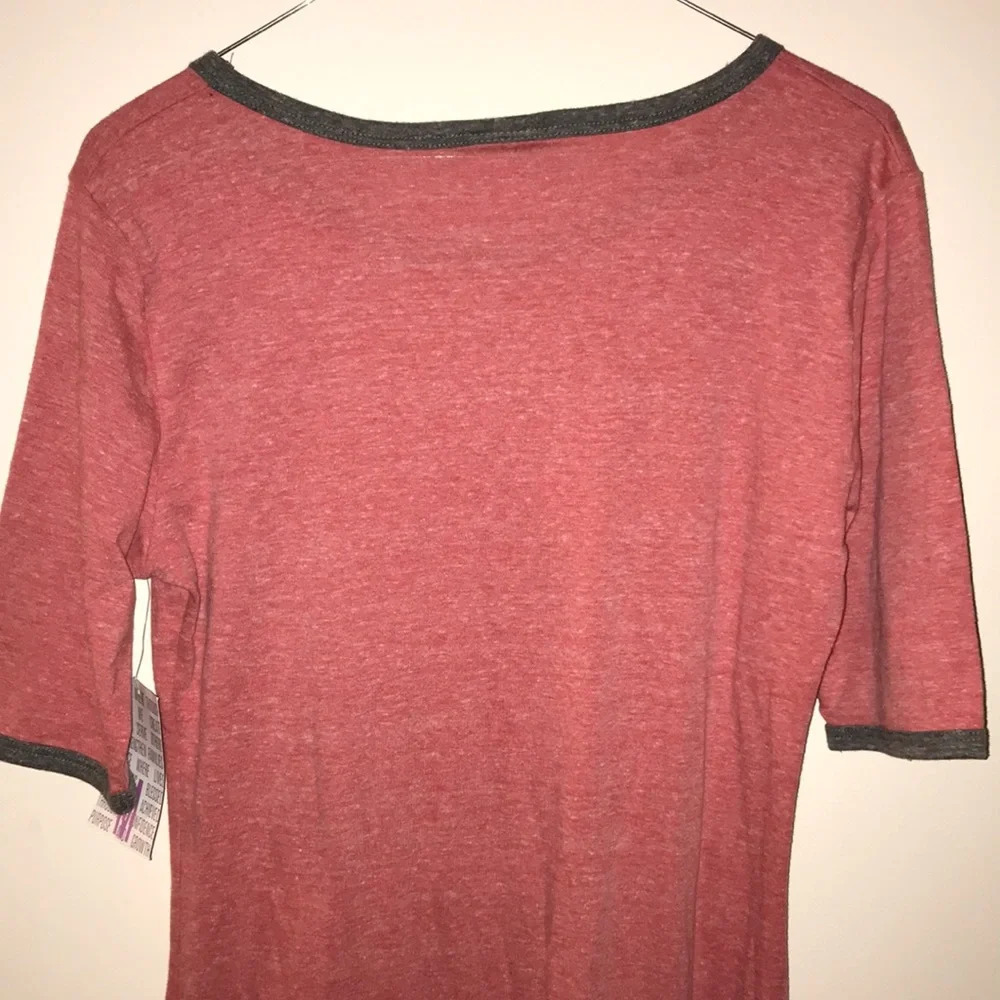 NWT LuLaRoe Julia Red and Grey Dress - Picture 4 of 4